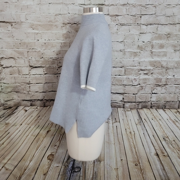 Anthropologie Moth Rhiannon Top Size S Gray/Cream - Picture 2 of 12